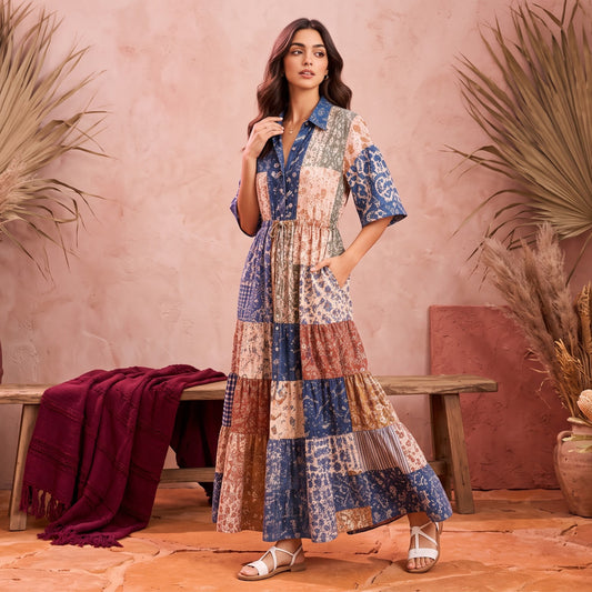 Marrakesh Patchwork Maxi Dress