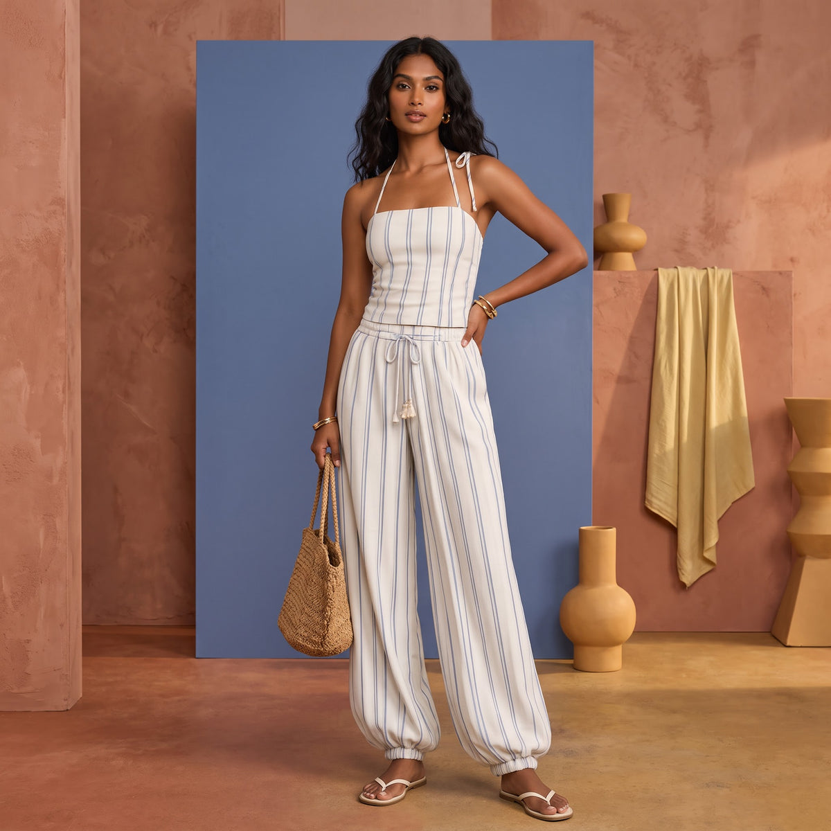 Cabana Stripe Halter Set
