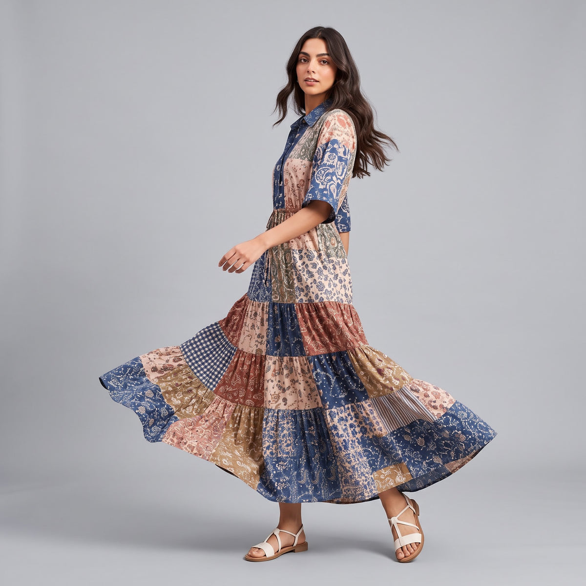 Marrakesh Patchwork Maxi Dress